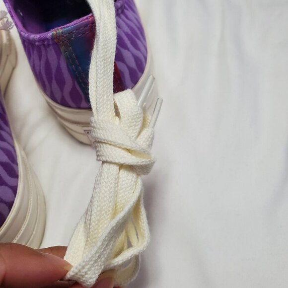 Converse Chuck Taylor All Star Low Top Purple Wavy Fuzzy Lace Sneakers 5M/7W - Picture 8 of 13